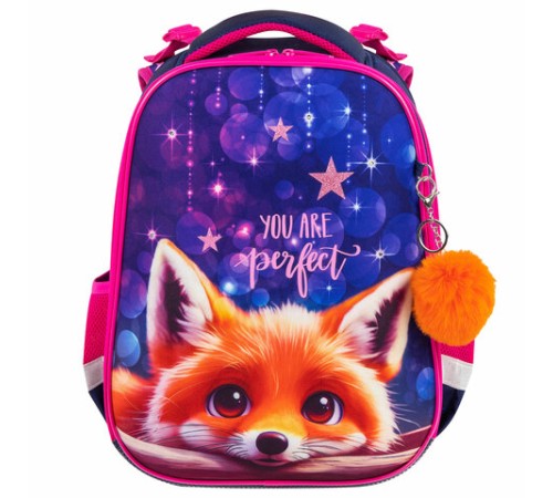 Ранец BRAUBERG PREMIUM, 2 отделения, с брелоком, 