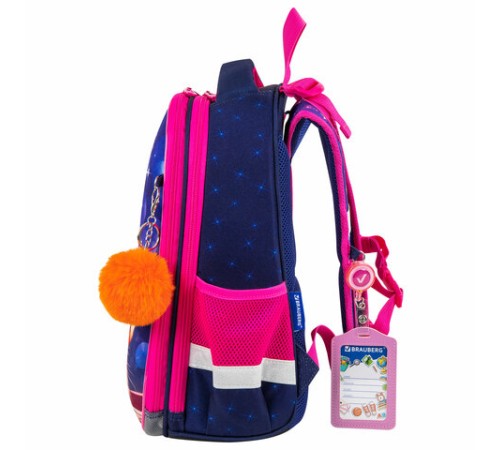 Ранец BRAUBERG PREMIUM, 2 отделения, с брелоком, 