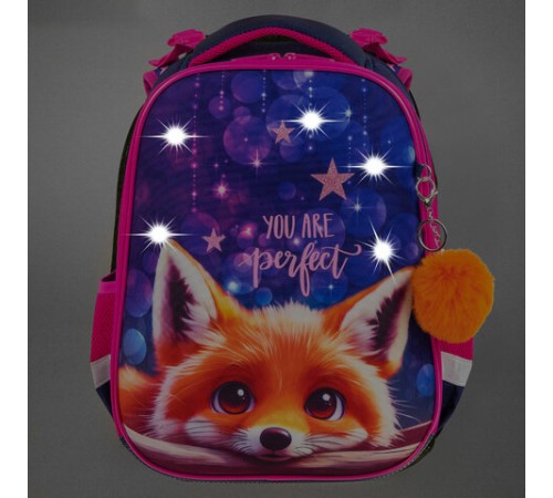 Ранец BRAUBERG PREMIUM, 2 отделения, с брелоком, 