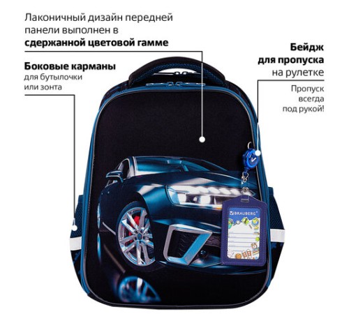 Ранец BRAUBERG FIT, 2 отделения, 