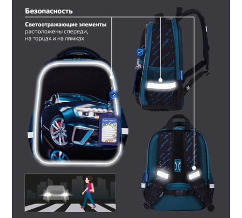 Ранец BRAUBERG FIT, 2 отделения, 