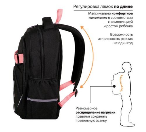 Рюкзак BRAUBERG MOTION, 2 отделения, 3 кармана, 