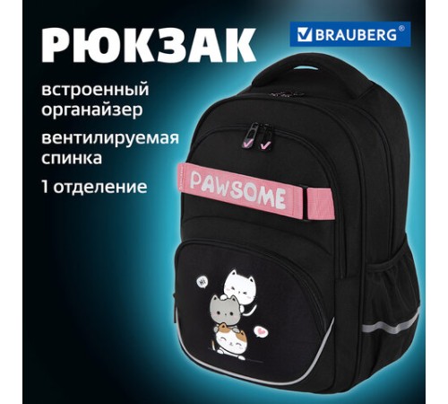 Рюкзак BRAUBERG MOTION, 2 отделения, 3 кармана, 