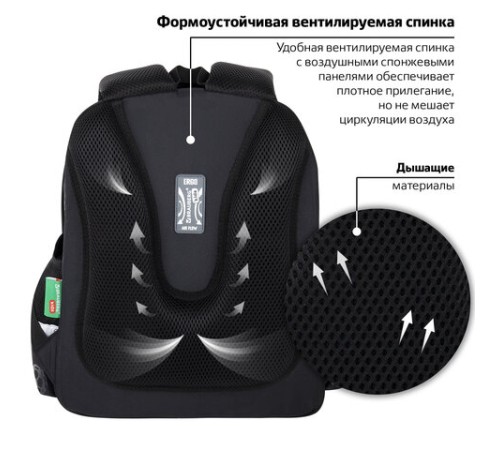 Ранец BRAUBERG KIDS STANDARD, 2 отделения, 