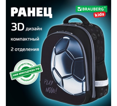 Ранец BRAUBERG KIDS STANDARD, 2 отделения, 