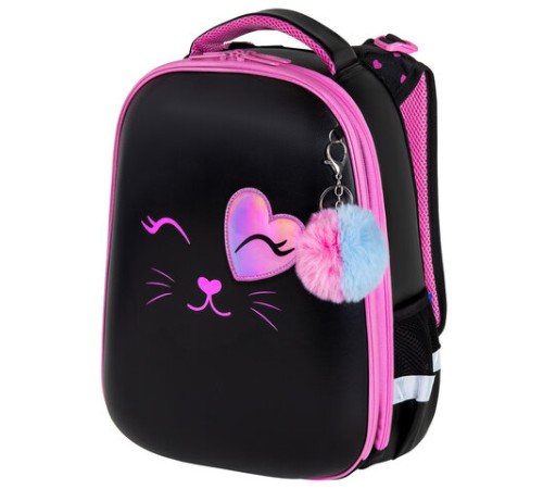 Ранец BRAUBERG SHINY, 2 отделения, с брелком, 