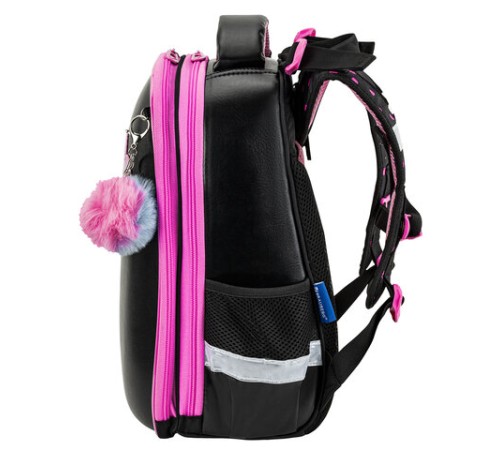 Ранец BRAUBERG SHINY, 2 отделения, с брелком, 