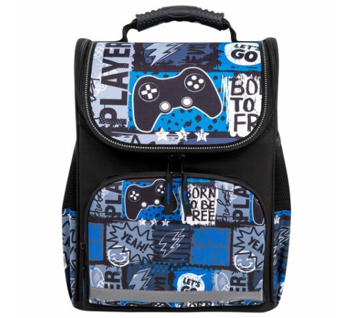 Ранец ПИФАГОР BASIC, 1 отделение, 3 кармана, эргономичная спинка, 