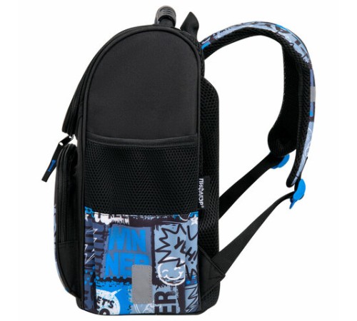 Ранец ПИФАГОР BASIC, 1 отделение, 3 кармана, эргономичная спинка, 