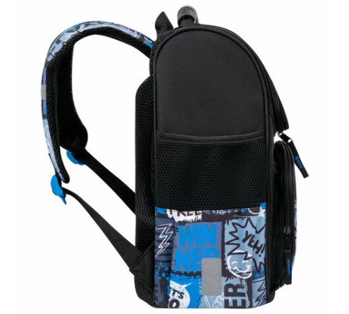 Ранец ПИФАГОР BASIC, 1 отделение, 3 кармана, эргономичная спинка, 