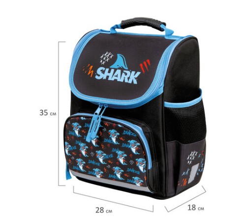 Ранец ПИФАГОР BASIC, 1 отделение, 3 кармана, эргономичная спинка, 