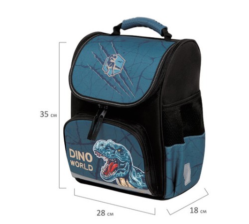 Ранец ПИФАГОР BASIC, 1 отделение, 3 кармана, эргономичная спинка, 