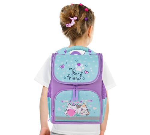 Ранец ПИФАГОР BASIC, 1 отделение, 3 кармана, эргономичная спинка, 