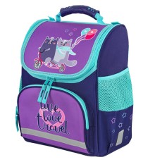 Ранец ПИФАГОР BASIC, 1 отделение, 3 кармана, эргономичная спинка, 