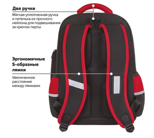 Рюкзак ЮНЛАНДИЯ COMPLETE, с пеналом в комплекте, эрго-спинка, 