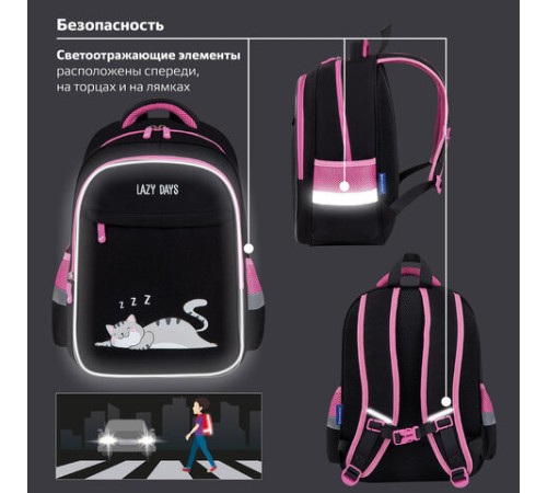 Рюкзак BRAUBERG FAVOUR, 2 отделения, 3 кармана, 