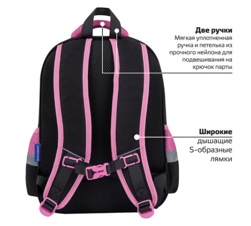 Рюкзак BRAUBERG FAVOUR, 2 отделения, 3 кармана, 