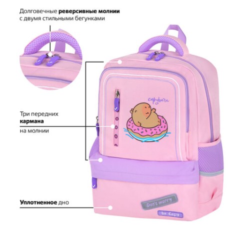 Рюкзак BRAUBERG STAR, 1 отделение, 5 карманов, 