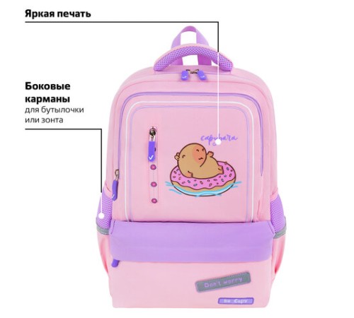 Рюкзак BRAUBERG STAR, 1 отделение, 5 карманов, 