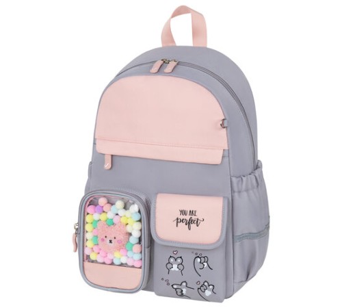 Рюкзак BRAUBERG PASTEL с термонашивками в комплекте, 