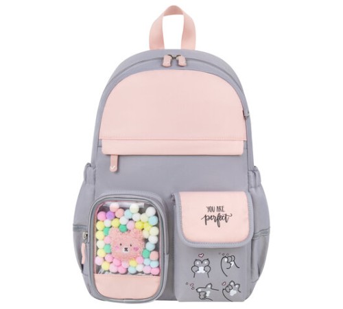 Рюкзак BRAUBERG PASTEL с термонашивками в комплекте, 