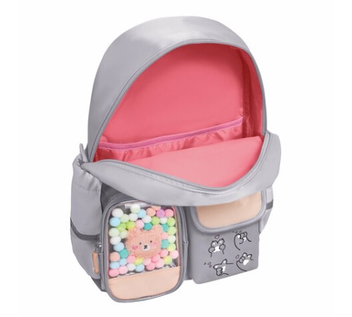 Рюкзак BRAUBERG PASTEL с термонашивками в комплекте, 