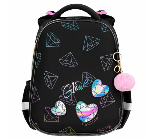 Ранец BRAUBERG LUMINOUS, 2 отделения, с брелоком, 