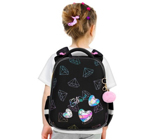 Ранец BRAUBERG LUMINOUS, 2 отделения, с брелоком, 