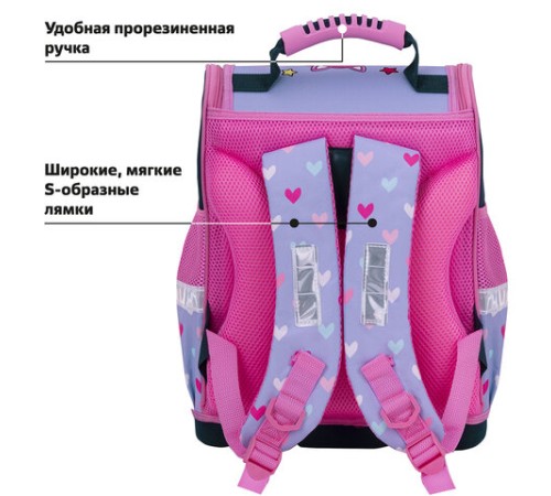 Ранец ЮНЛАНДИЯ WISE, 1 отделение, 3 кармана, устойчивое дно, 