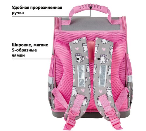 Ранец ЮНЛАНДИЯ WISE, 1 отделение, 3 кармана, устойчивое дно, 