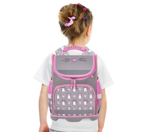 Ранец ЮНЛАНДИЯ WISE, 1 отделение, 3 кармана, устойчивое дно, 