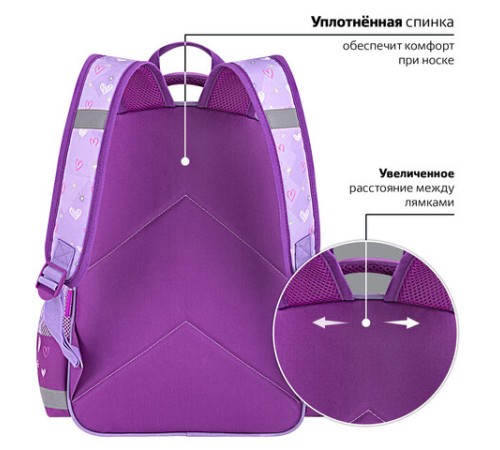 Рюкзак ПИФАГОР SCHOOL, 1 отделение, 3 кармана, 