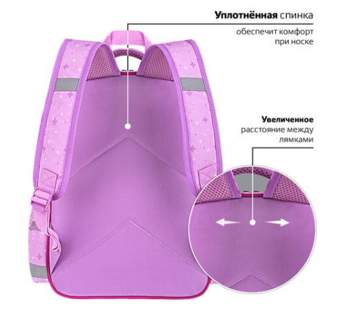 Рюкзак ПИФАГОР SCHOOL, 1 отделение, 3 кармана, 