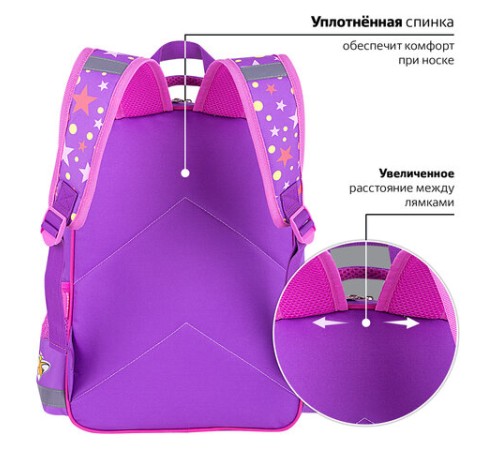 Рюкзак ПИФАГОР SCHOOL, 1 отделение, 3 кармана, 