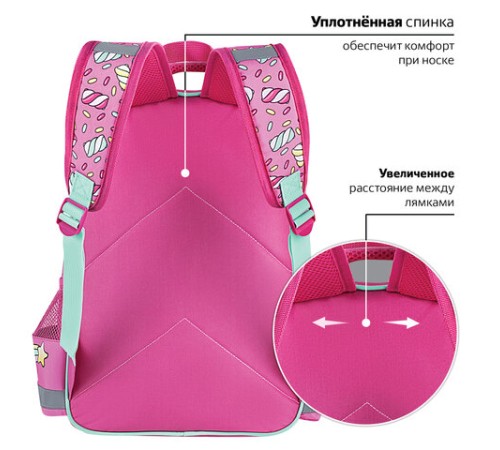 Рюкзак ПИФАГОР SCHOOL, 1 отделение, 3 кармана, 