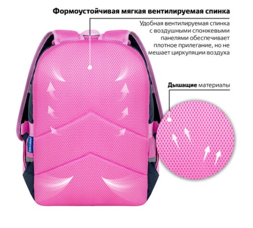 Рюкзак BRAUBERG VIBE, 2 отделения, 5 карманов, 