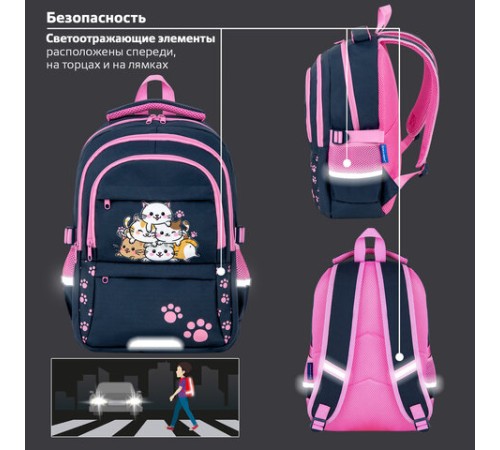 Рюкзак BRAUBERG VIBE, 2 отделения, 5 карманов, 