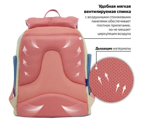 Рюкзак BRAUBERG CLASSIC, легкий каркас, премиум материал, 