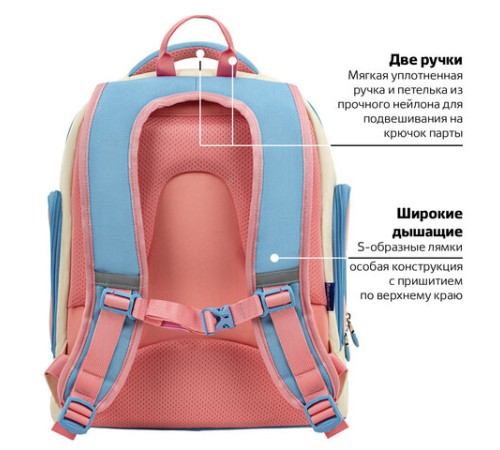 Рюкзак BRAUBERG CLASSIC, легкий каркас, премиум материал, 