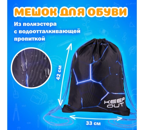 Папка на молнии с ручками А4, мешок для обуви 42х33 см, пенал 20х10 см, 