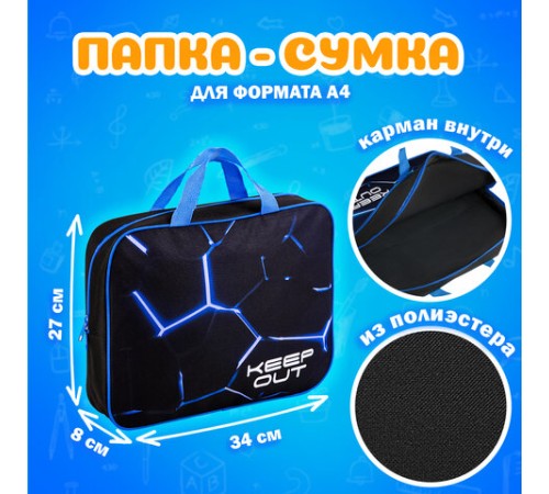 Папка на молнии с ручками А4, мешок для обуви 42х33 см, пенал 20х10 см, 