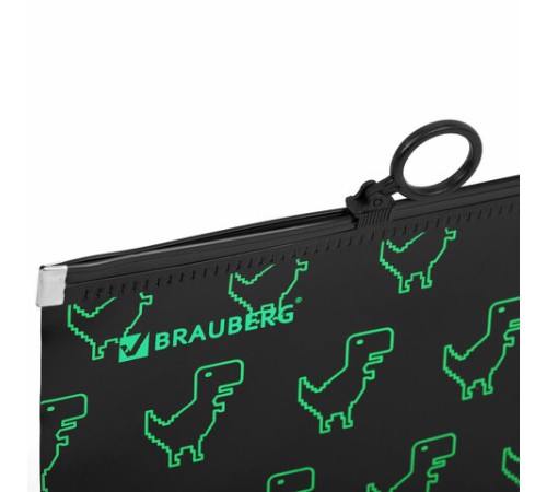 Папка для тетрадей BRAUBERG А4, 1 отделение, пластик, на zip-lock-молнии, 