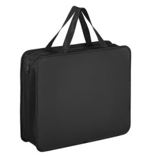 Папка на молнии с ручками ПИФАГОР, А4, 1 отделение, пластик, 75 мм, черная, 272110