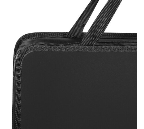 Папка на молнии с ручками ПИФАГОР, А4, 1 отделение, пластик, 75 мм, черная, 272110