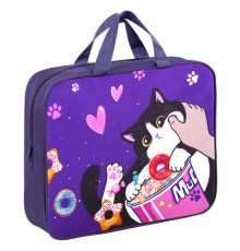 Папка на молнии с ручками BRAUBERG KIDS А4, 1 отделение, полиэстер, 80 мм, 