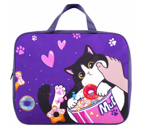 Папка на молнии с ручками BRAUBERG KIDS А4, 1 отделение, полиэстер, 80 мм, 