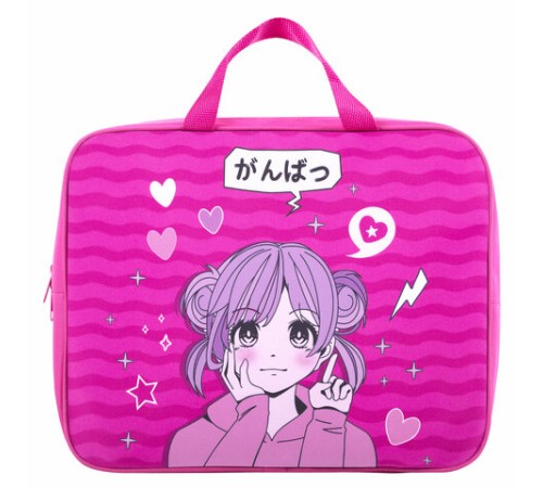 Папка на молнии с ручками BRAUBERG KIDS А4, 1 отделение, полиэстер, 80 мм, 