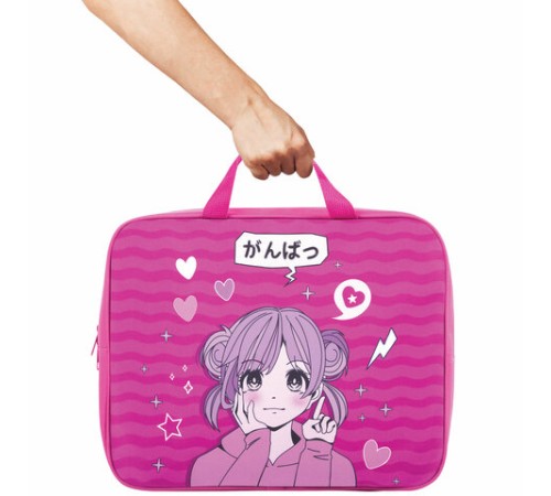 Папка на молнии с ручками BRAUBERG KIDS А4, 1 отделение, полиэстер, 80 мм, 