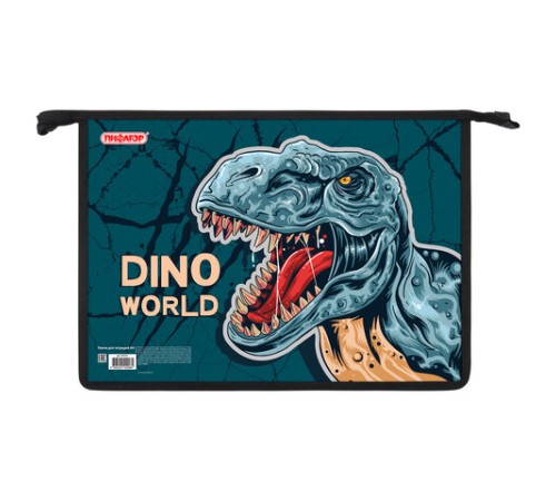 Папка для тетрадей ПИФАГОР А4, 1 отделение, картон/пластик, на молнии, 