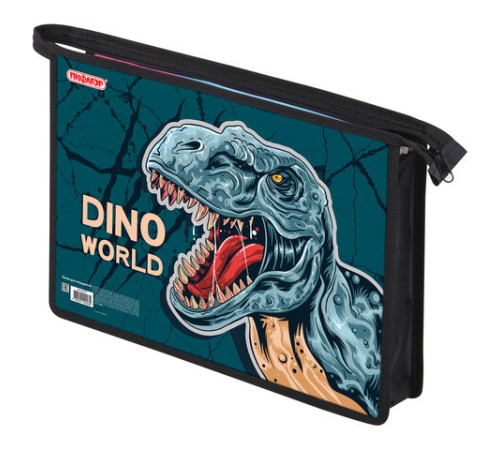 Папка для тетрадей ПИФАГОР А4, 1 отделение, картон/пластик, на молнии, 